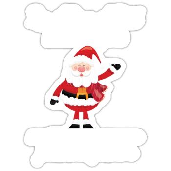 le père noël n'existe pas - Sticker taille S (10 x 10 cm) - blanc mat - Devant
