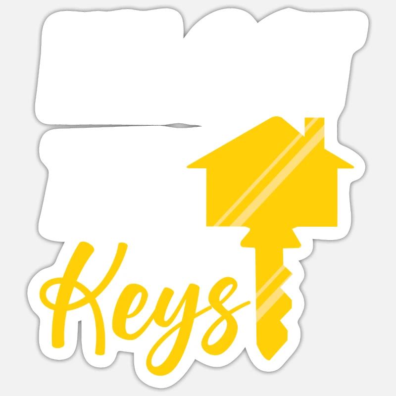 We Got The Keys - Sticker size S (10 x 10 cm) - white matte
