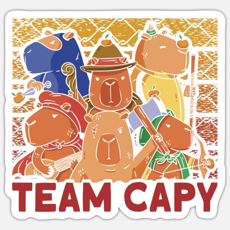 eam Capy - Sticker taille S (10 x 10 cm) - blanc mat