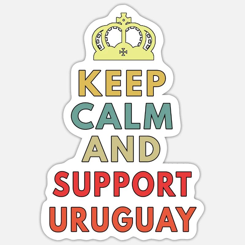 keep calm and support uruguay Sticker size S (10 x 10 cm)