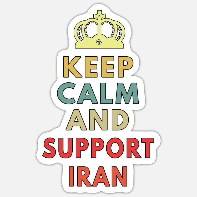 keep calm and support iran Sticker size S (10 x 10 cm)