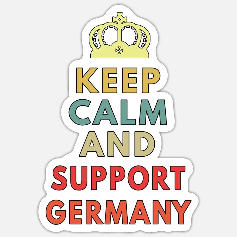 keep calm and support germany Sticker size S (10 x 10 cm)