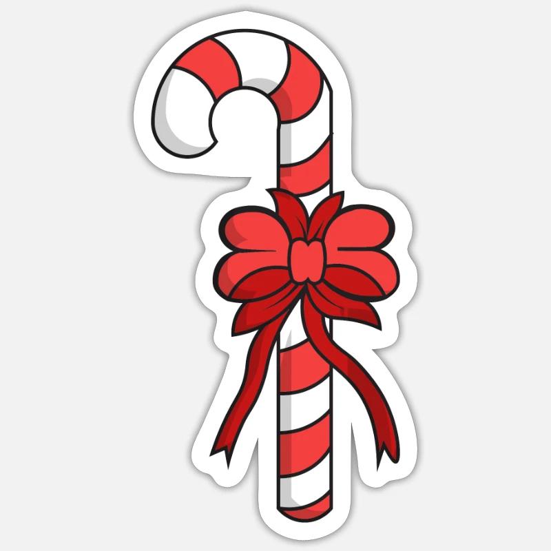 Candy Cane Candy - Sticker size S (10 x 10 cm) - white matte