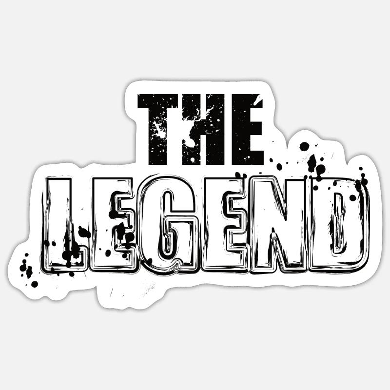 Die Legende geht in Rente Geschenk - Sticker Größe S (10 x 10 cm) - Mattweiß