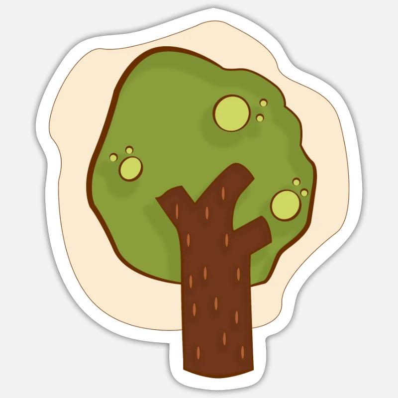 Arbre - Sticker taille S (10 x 10 cm) - blanc mat