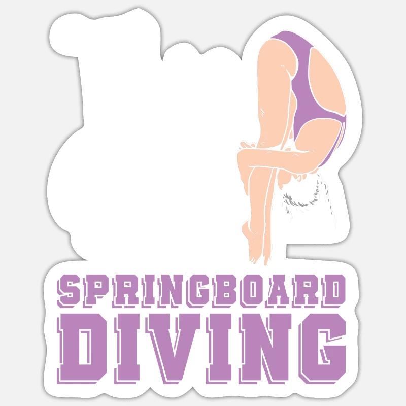 Plongeuses plongeuses filles Sticker taille S (10 x 10 cm)