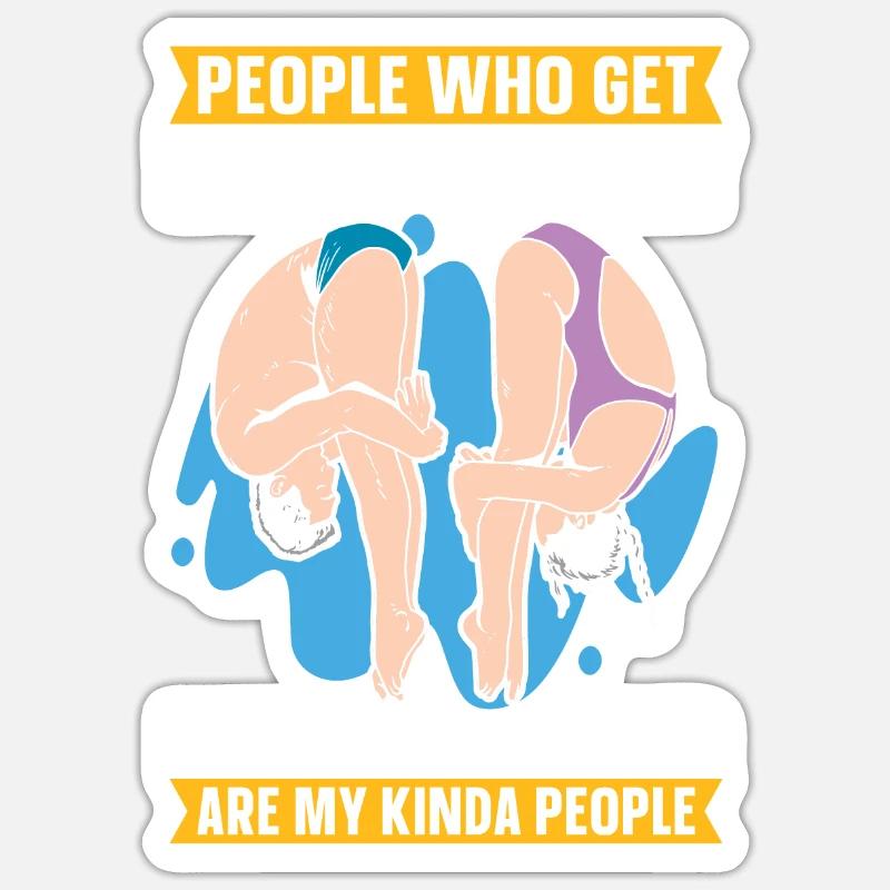 Diving Divers - Sticker size S (10 x 10 cm) - white matte