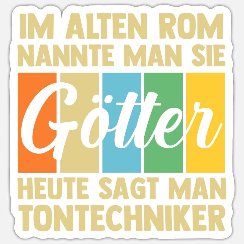 Toningenieur Tontechnik Tontechniker - Sticker Größe S (10 x 10 cm) - Mattweiß