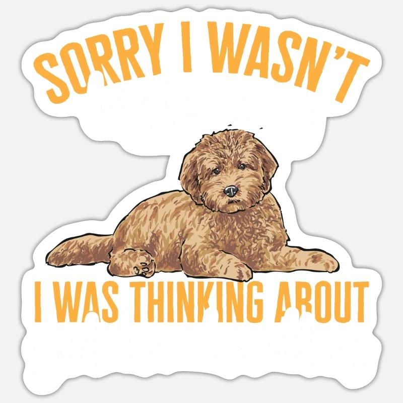 Goldendoodle Doodle Chien - Sticker taille S (10 x 10 cm) - blanc mat