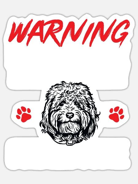 Goldendoodle Doodle Hund - Sticker Größe S (10 x 10 cm) - Mattweiß