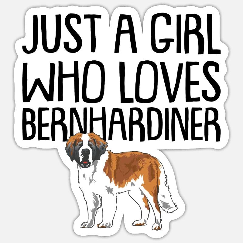 Saint Bernard - Sticker size S (10 x 10 cm) - white matte