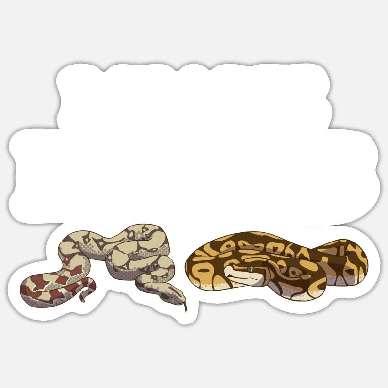 Drôle de boule Python Serpent Sticker taille S (10 x 10 cm)