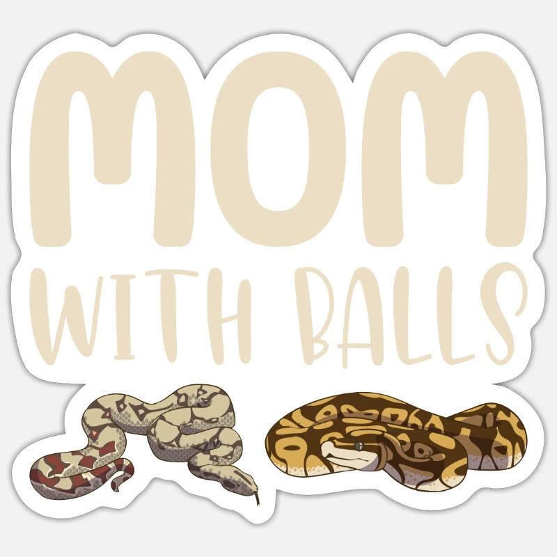 Funny Ball Python Snake Sticker size S (10 x 10 cm)