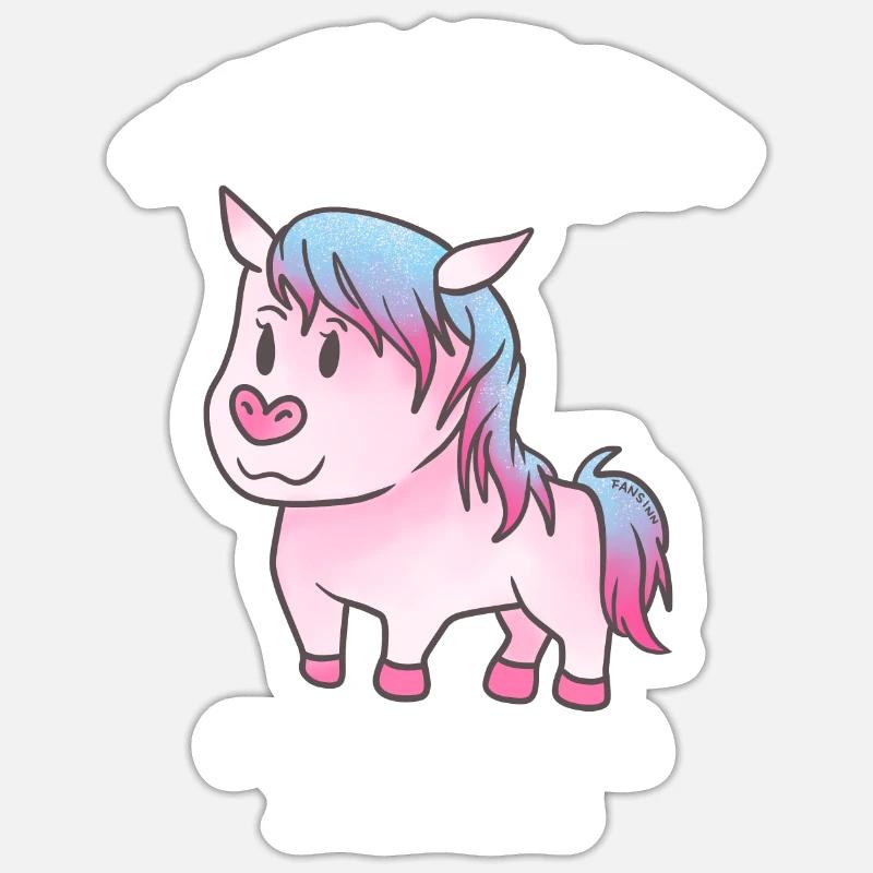 Pferde sind niedlich ich bin niedlich also bin ich Sticker Größe S (10 x 10 cm)