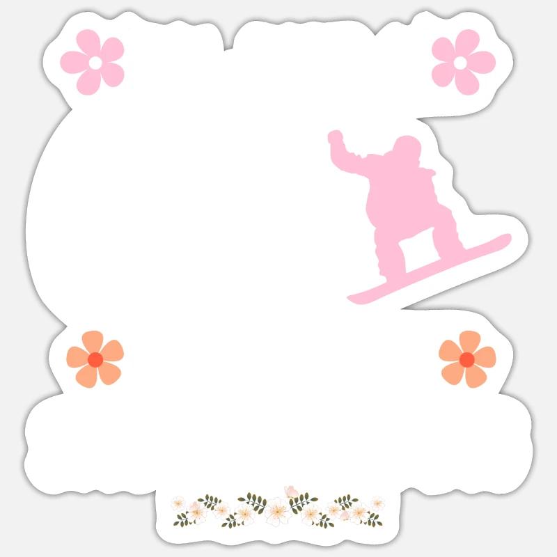 Ich bin nur ein Mädchen, das Snowboarden liebt Sticker Größe S (10 x 10 cm)
