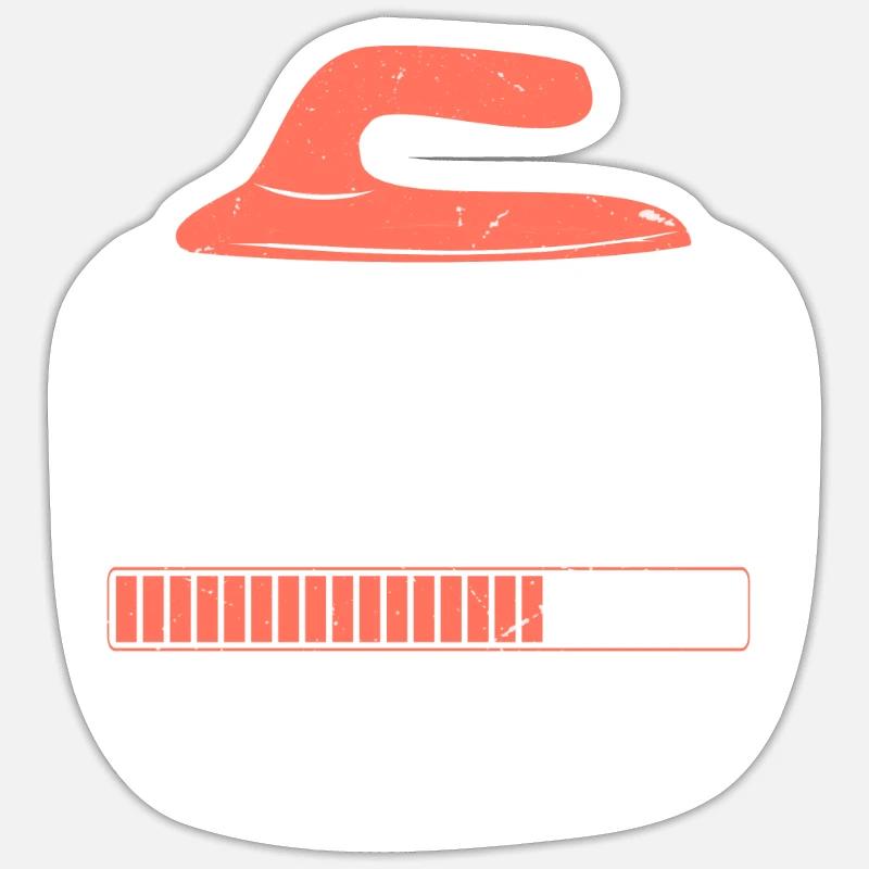 Curling Talent Loading - Sticker Größe S (10 x 10 cm) - Mattweiß