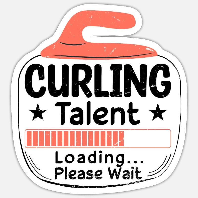 Loading Curling Talent Sticker size S (10 x 10 cm)