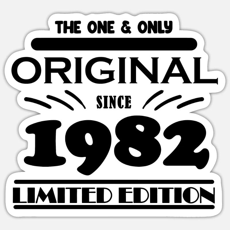 1982 - Année de construction 1982 - Né en 1982 Sticker taille S (10 x 10 cm)
