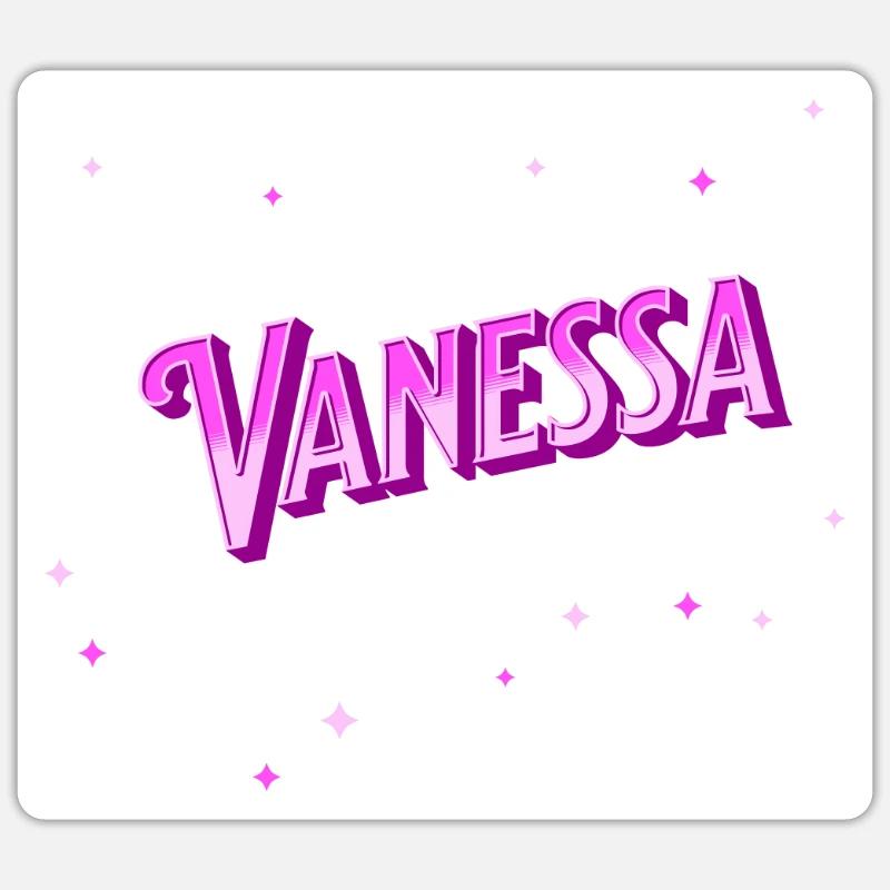 Vanessa name personalized - Sticker size S (10 x 10 cm) - white matte