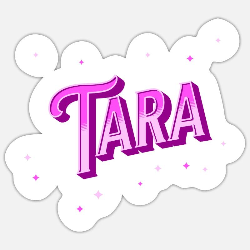 Tara name personalized - Sticker size S (10 x 10 cm) - white matte