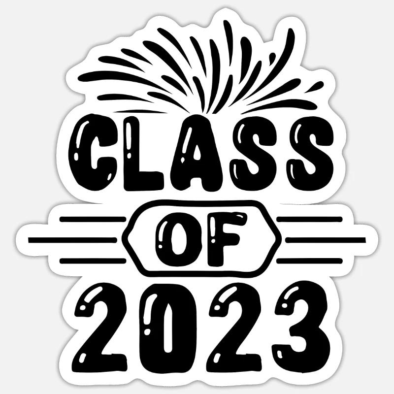 Classe de 2023 - Sticker taille S (10 x 10 cm) - blanc mat