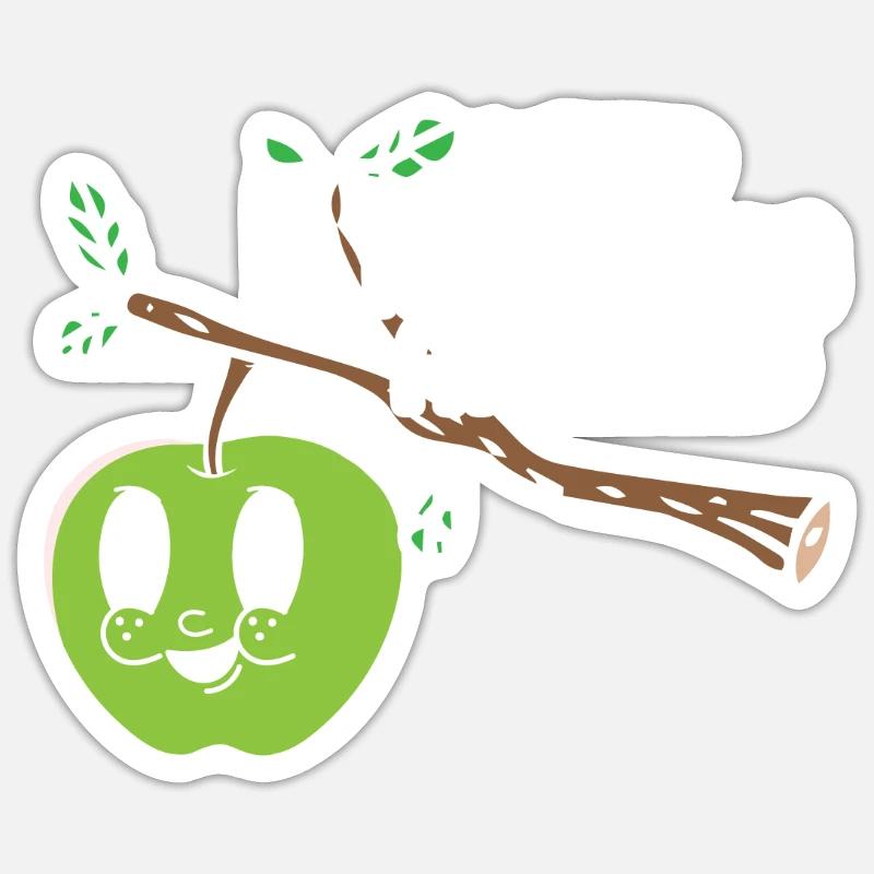 Continuez à traîner Apple Fruit Lover Apple Sticker taille S (10 x 10 cm)