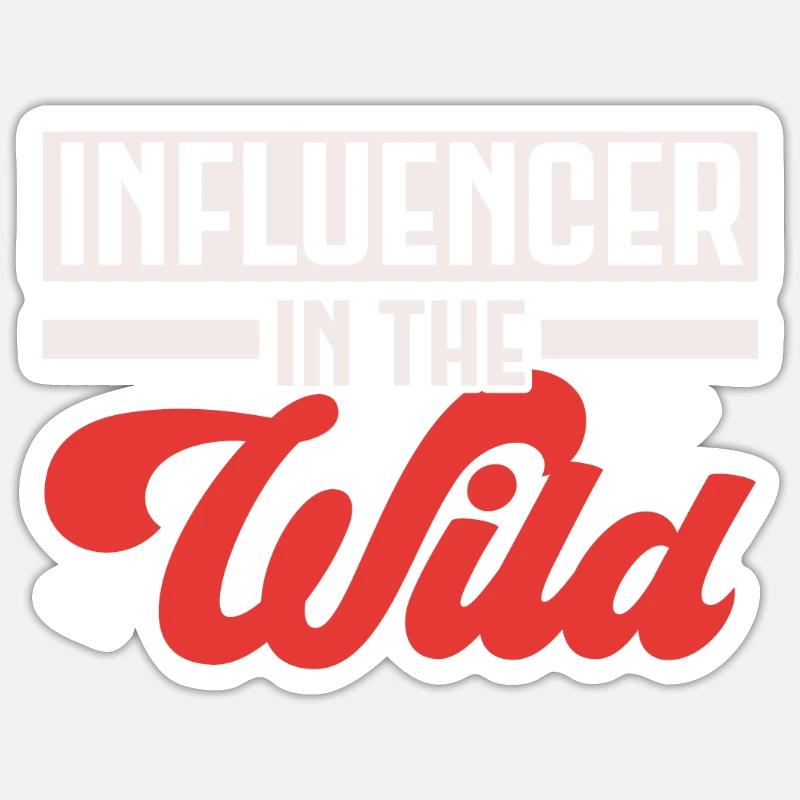 Influencer In The Wild Content Creator Vlogger Sticker size S (10 x 10 cm)