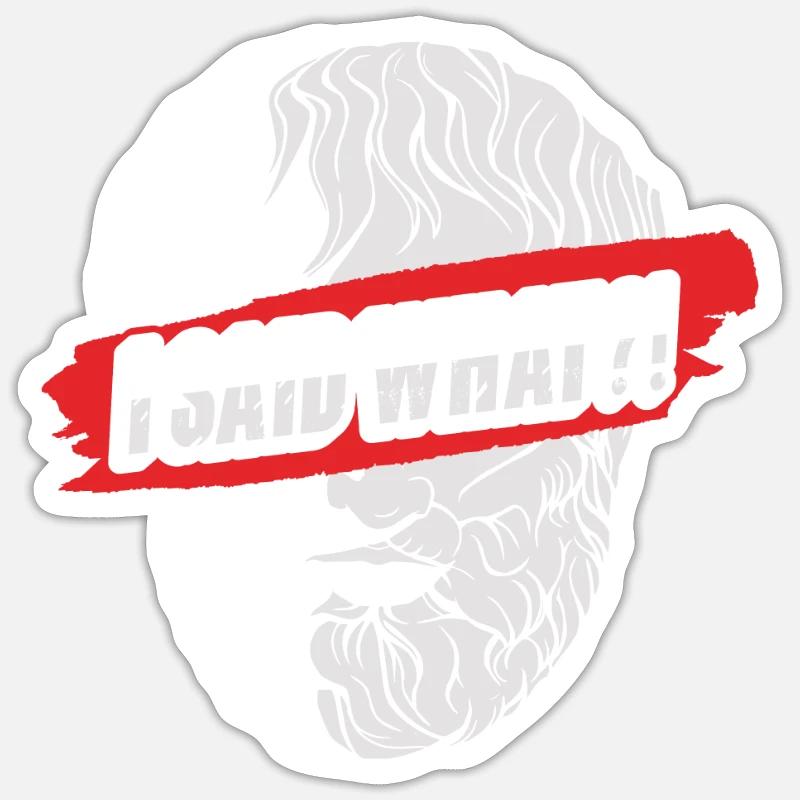 Socrates Philosophy - Sticker size S (10 x 10 cm) - white matte