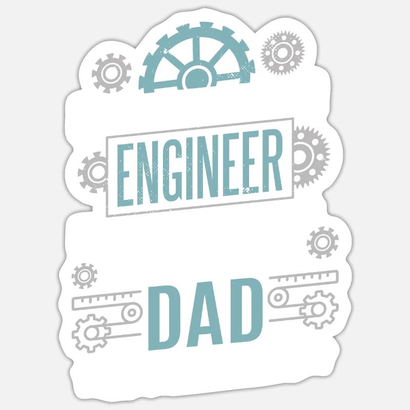 Science Dad Engineer - Sticker size S (10 x 10 cm) - white matte