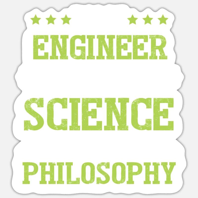 Funny Engineer Quote Engineering - Sticker size S (10 x 10 cm) - white matte