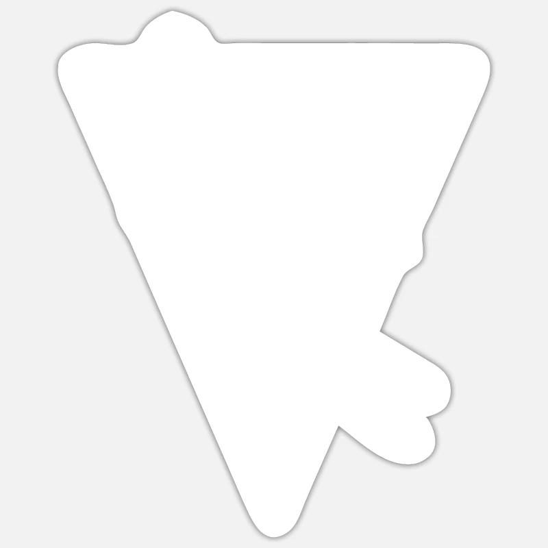 Triangle - Skiing - (3) - Sticker size S (10 x 10 cm) - white matte