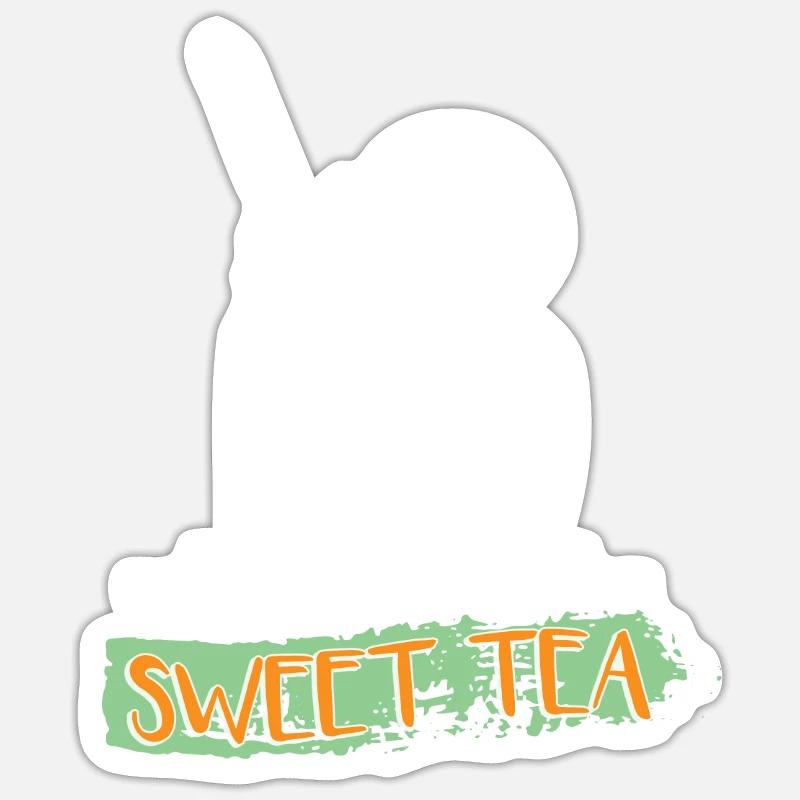 Kann süßen Tee | enthalten Teetrinker | Eistee Sticker Größe S (10 x 10 cm)
