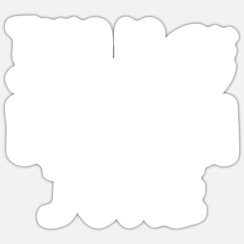 Cadeaux Cookie Lover - Sticker taille S (10 x 10 cm) - blanc mat