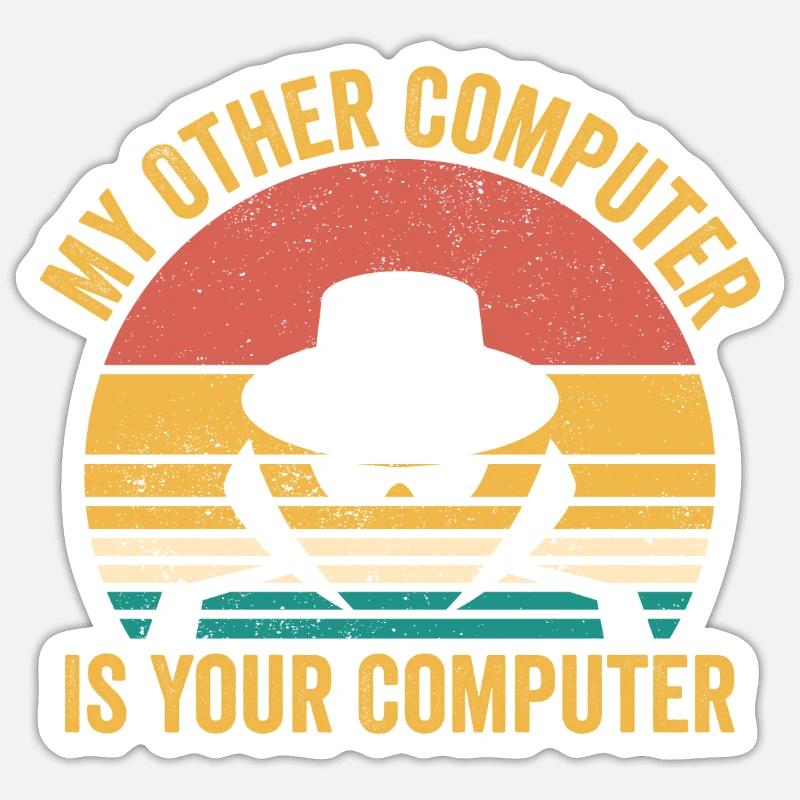 Funny Cybersecurity Computer Security - Sticker size S (10 x 10 cm) - white matte