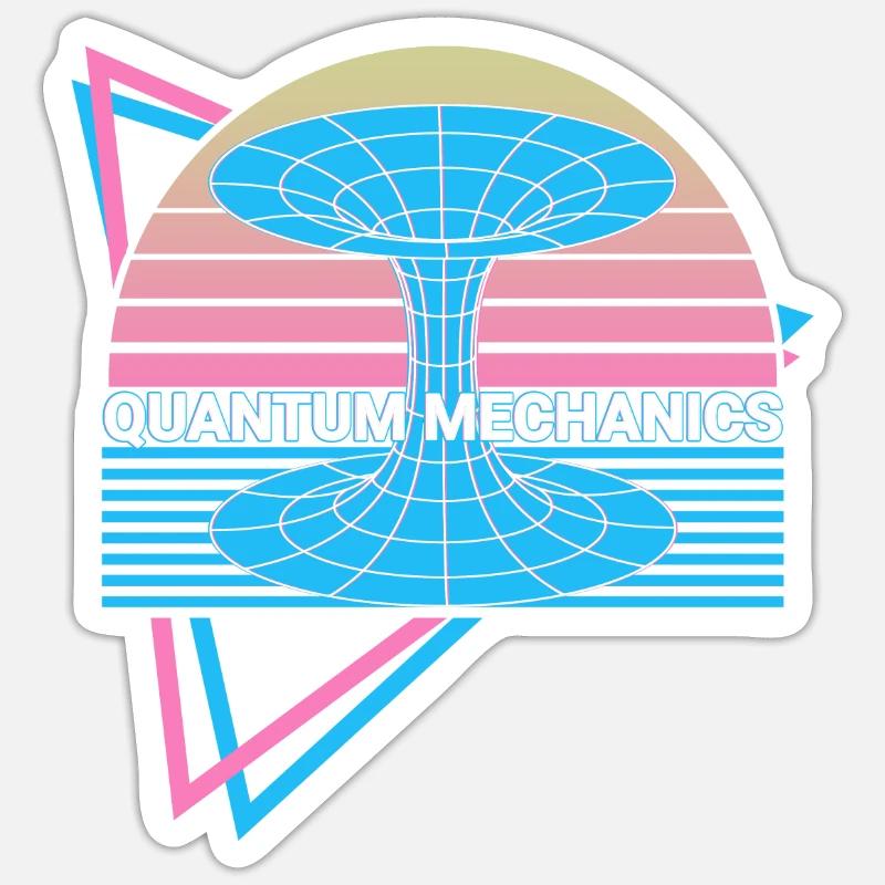 Quantum Mechanics Physics Retro - Sticker size S (10 x 10 cm) - white matte