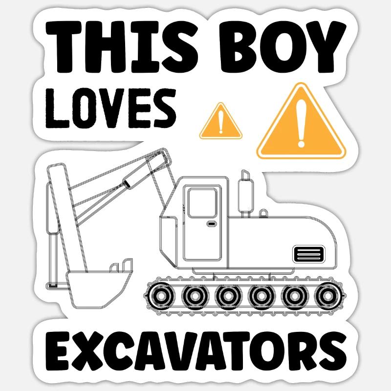 Baggerfahrer Bagger Schule Sticker Größe S (10 x 10 cm)