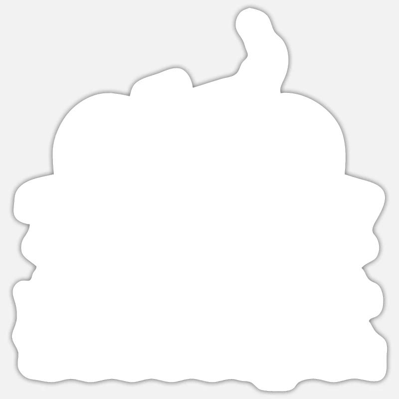 Fahrrad BMX Halfpipe BMX-Bahn - Sticker Größe S (10 x 10 cm) - Mattweiß