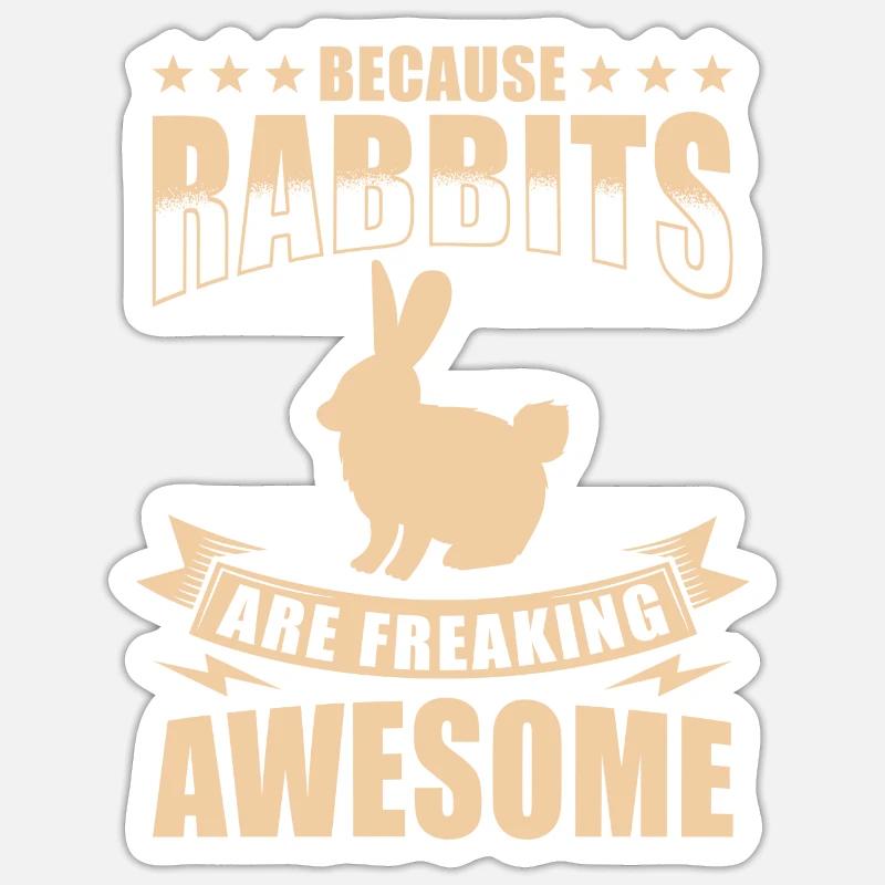 Hase Chinesisches Sternzeichen - Sticker Größe S (10 x 10 cm) - Mattweiß