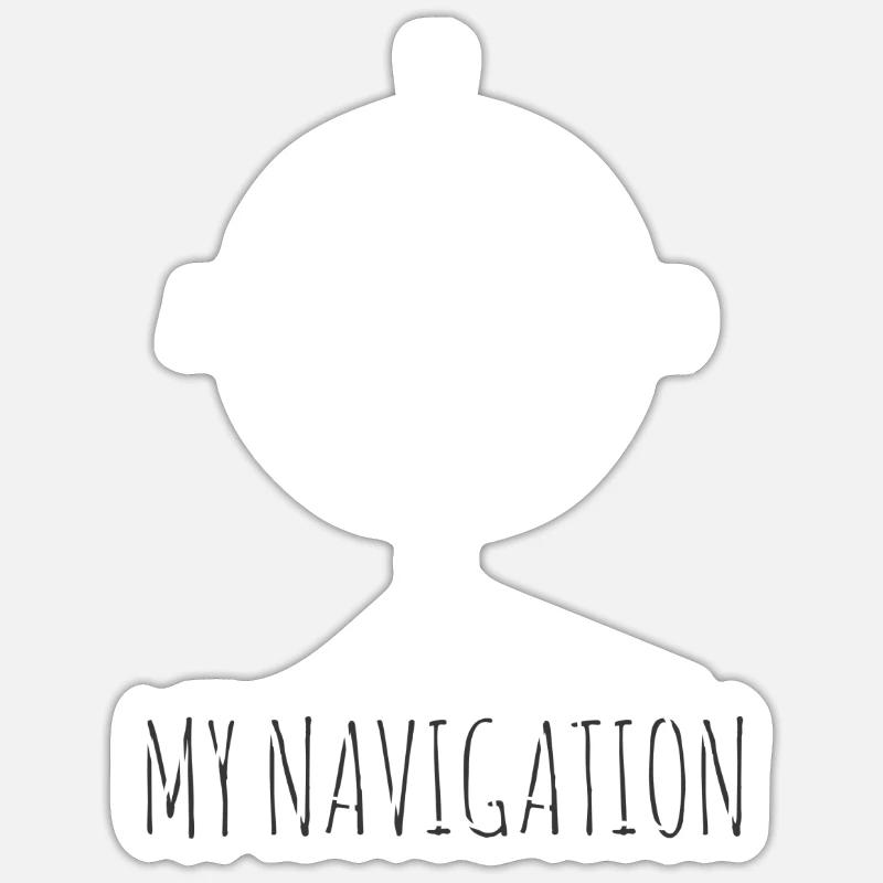 My navigation - WASD - Sticker size S (10 x 10 cm) - white matte