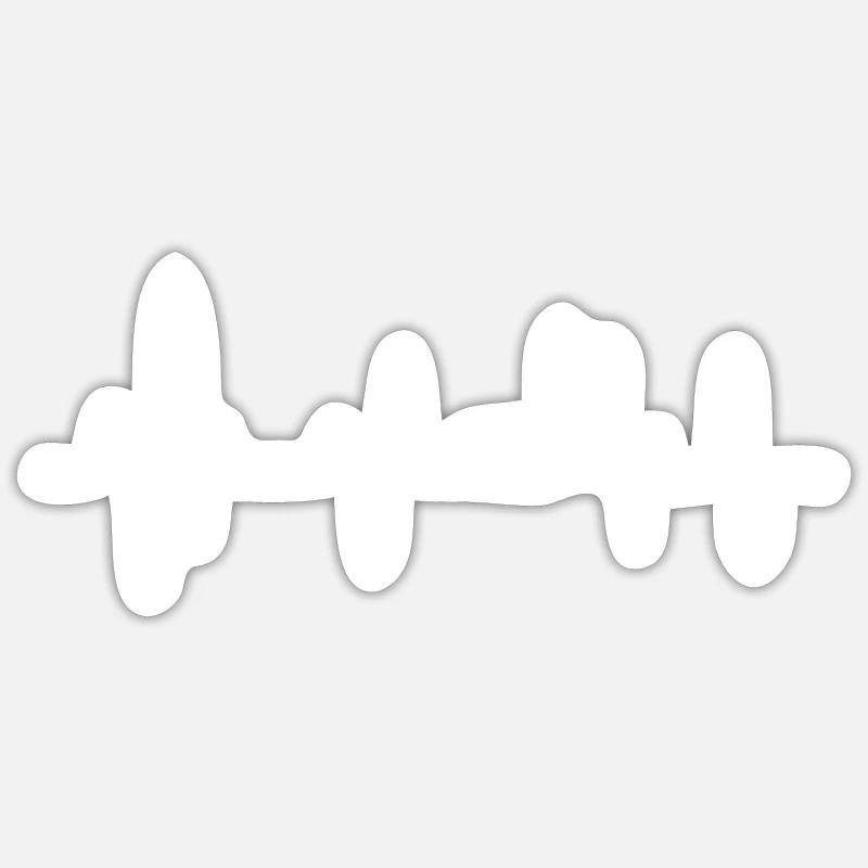 Chenille - Sticker taille S (10 x 10 cm) - blanc mat