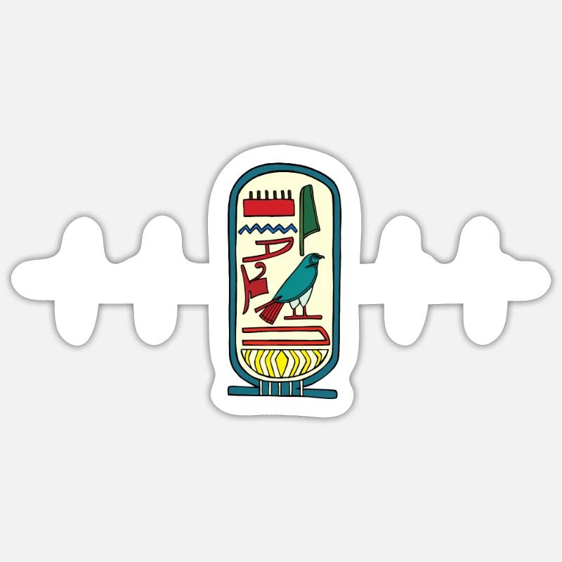 Hieroglyphics Egyptologist, Ancient Egyptian - Sticker size S (10 x 10 cm) - white matte