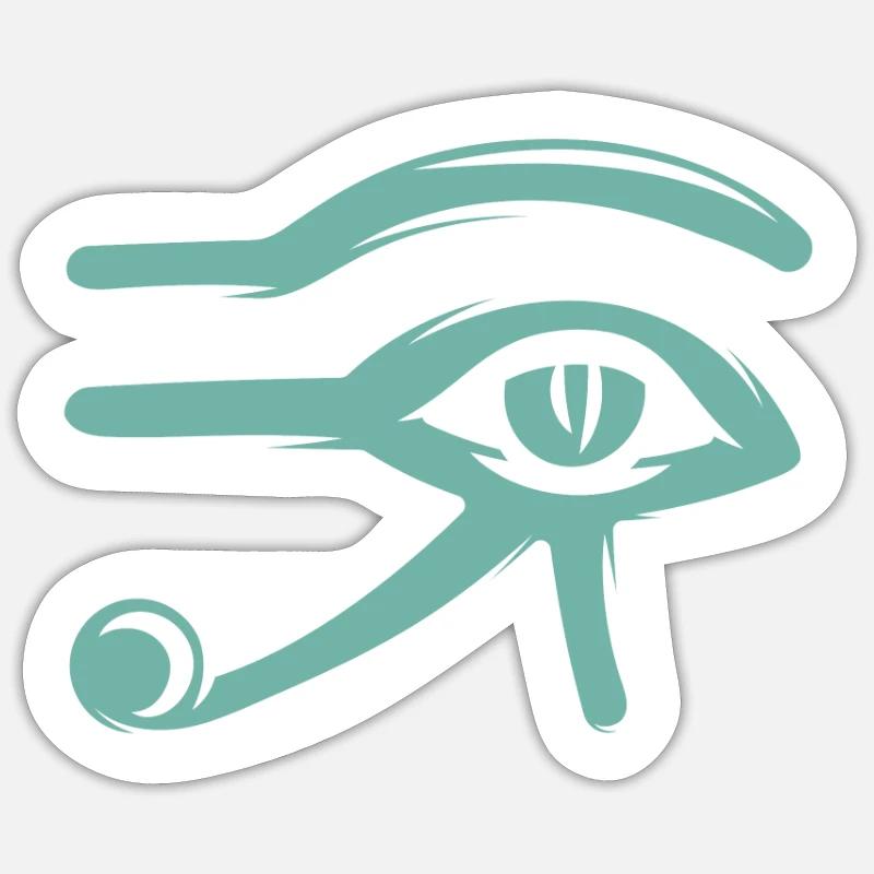 Hiéroglyphes égyptologue, Égypte ancienne - Sticker taille S (10 x 10 cm) - blanc mat