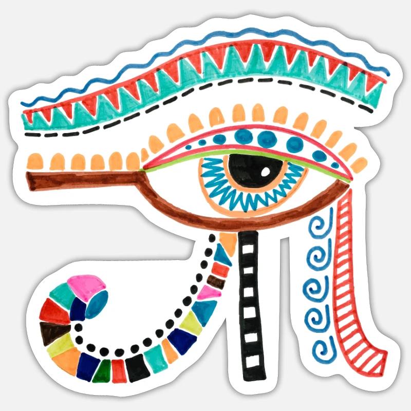 Hieroglyphics Egyptologist, Ancient Egyptian - Sticker size S (10 x 10 cm) - white matte
