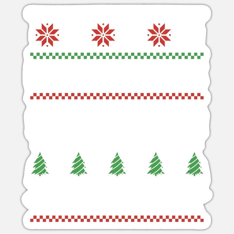 Dino Dinosaur Pull de Noël moche Joyeux Dinomas Sticker taille S (10 x 10 cm)