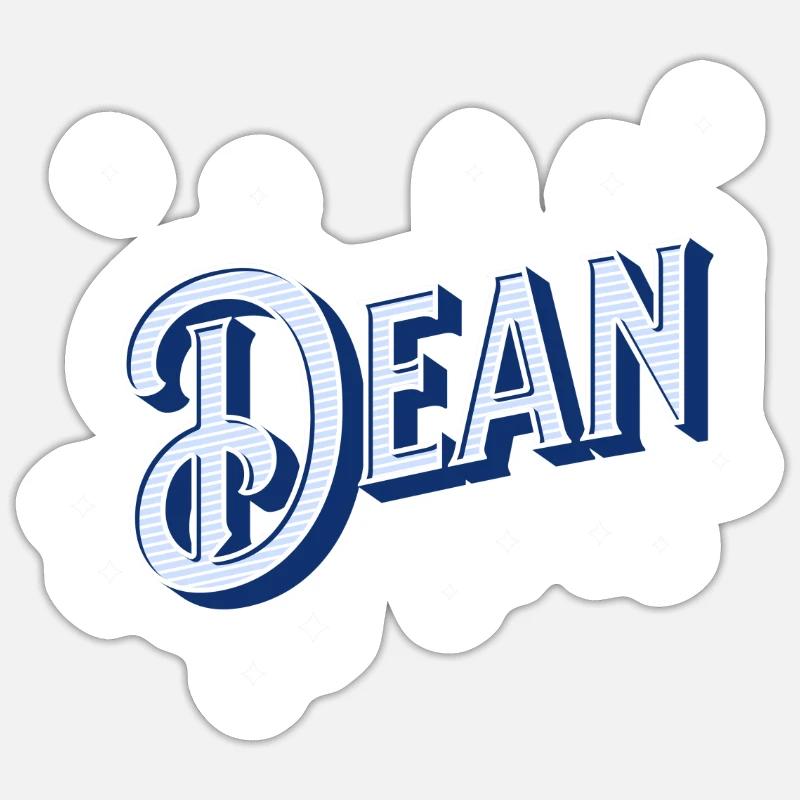 Dean name personalized Sticker size S (10 x 10 cm)