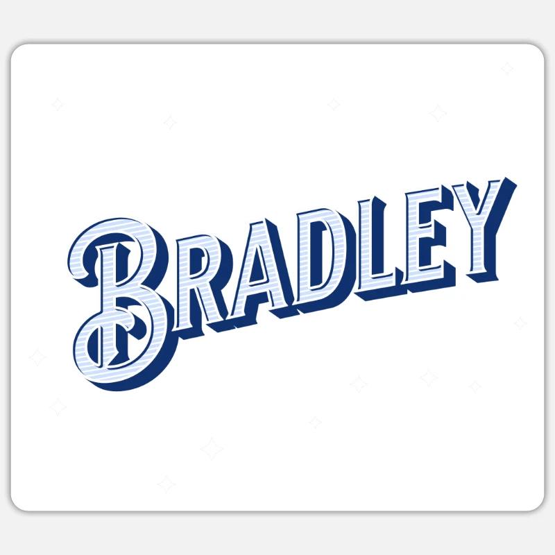 Bradley's name personalized - Sticker size S (10 x 10 cm) - white matte