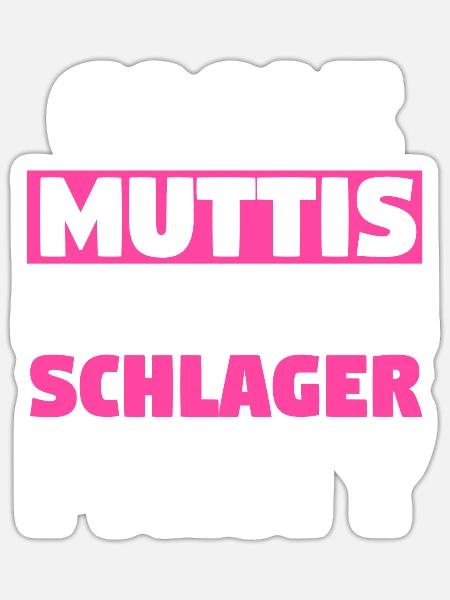 Musik Musiker Schlager - Sticker Größe S (10 x 10 cm) - Mattweiß