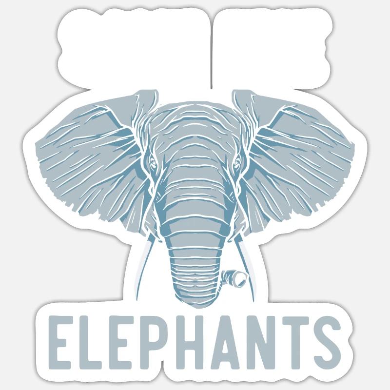 Save The Elephants Whisperer Wildlife Zookeeper - Sticker Größe S (10 x 10 cm) - Mattweiß