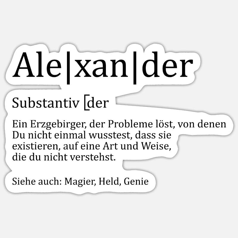 Erzgebirge Alexander - Sticker Größe S (10 x 10 cm) - Mattweiß