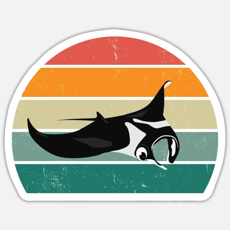 Stingrays Devil rays Flies Gliding Rays Sticker size S (10 x 10 cm)